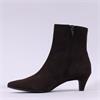 Paul Green Mid Heel Ankle Boot - Brown Suede